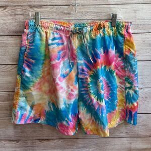BOARDIES SPIRAL TIE DYE‎ III SHORTIE SWIM TRUNKS SIZE XL